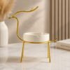 DEER Metallic Ashtray with gold metal deer stand and white ceramic bowl by RealFound