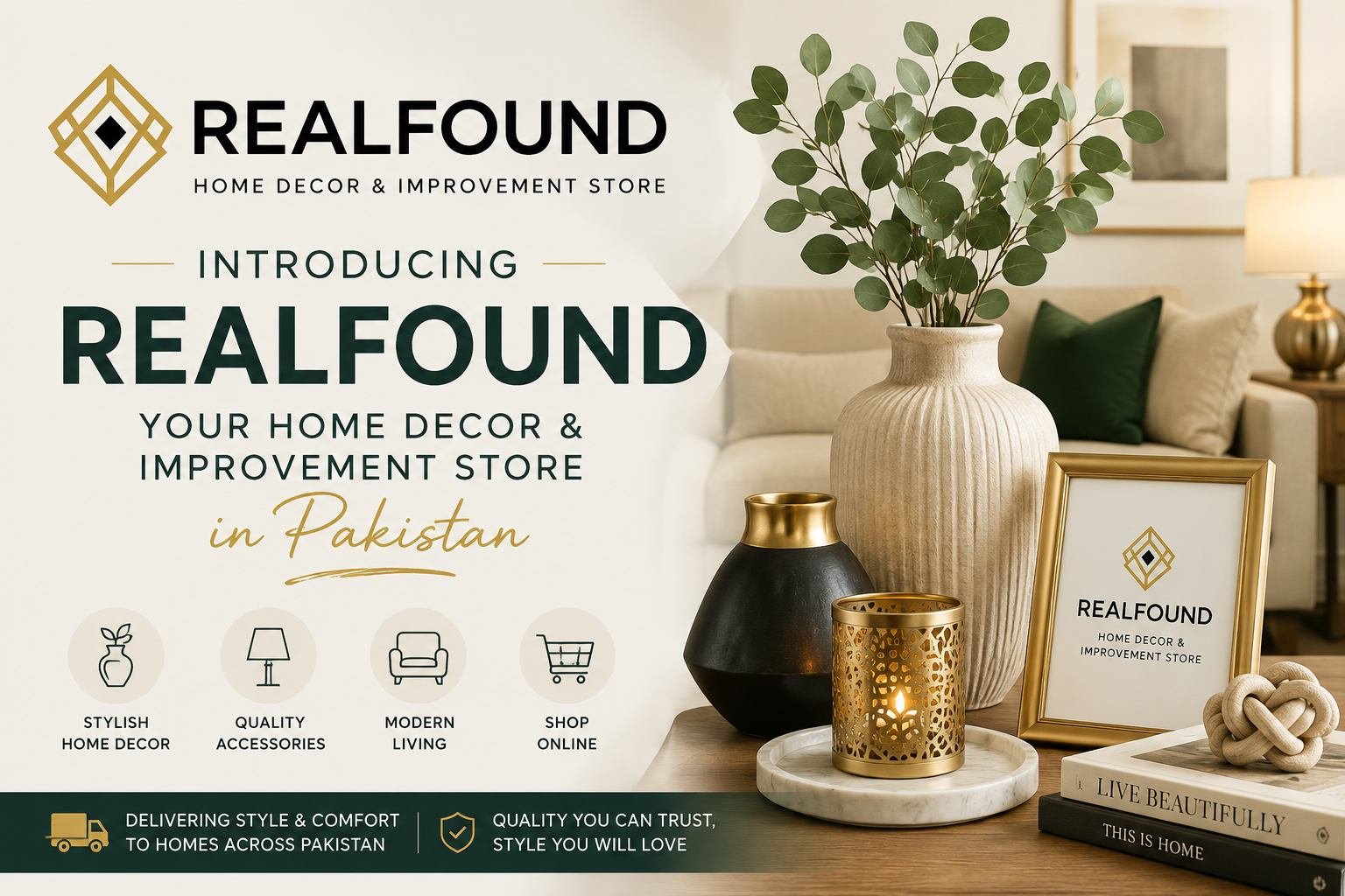 Realfound home decor and improvement store in Pakistan