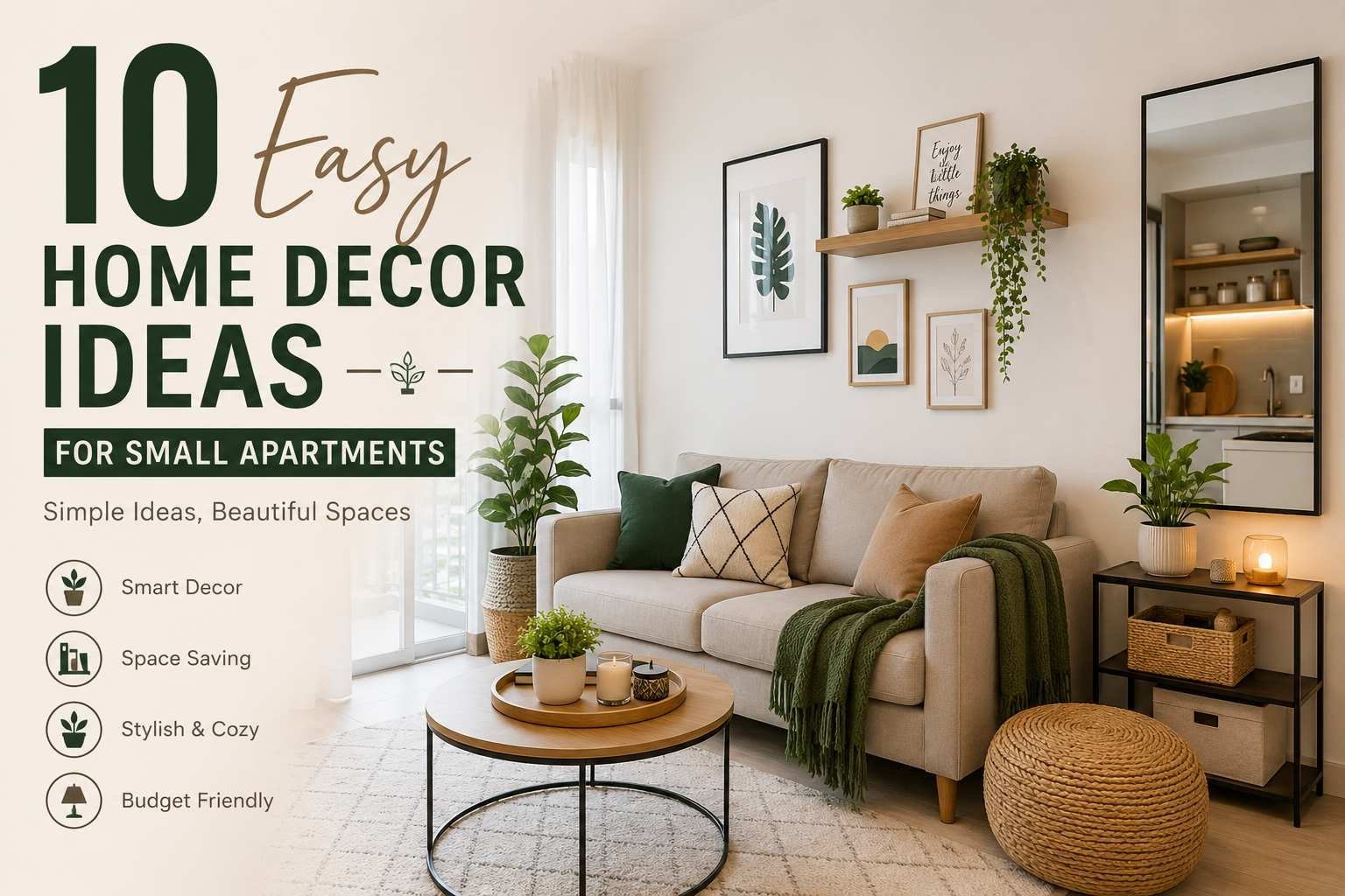 Easy home decor ideas for small apartments