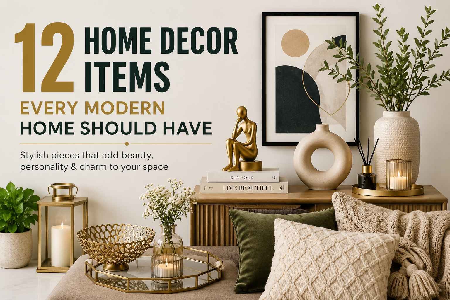 12 essential home decor items for a modern home
