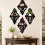 4PCs ornate black decorative wall shelves by RealFound