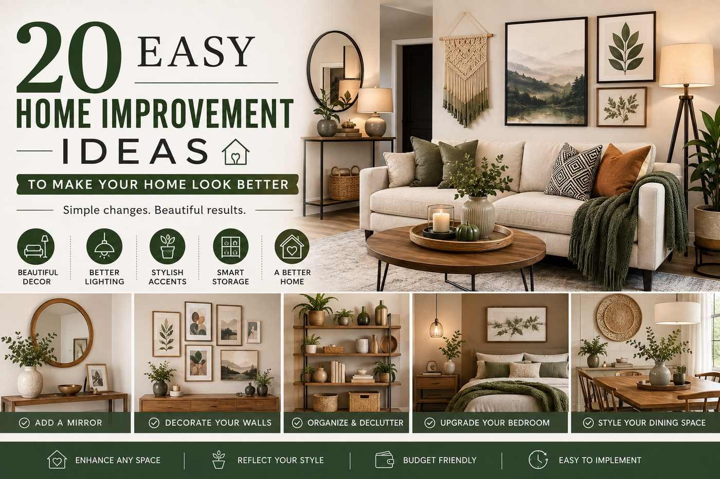 20 easy home improvement ideas for a stylish modern home
