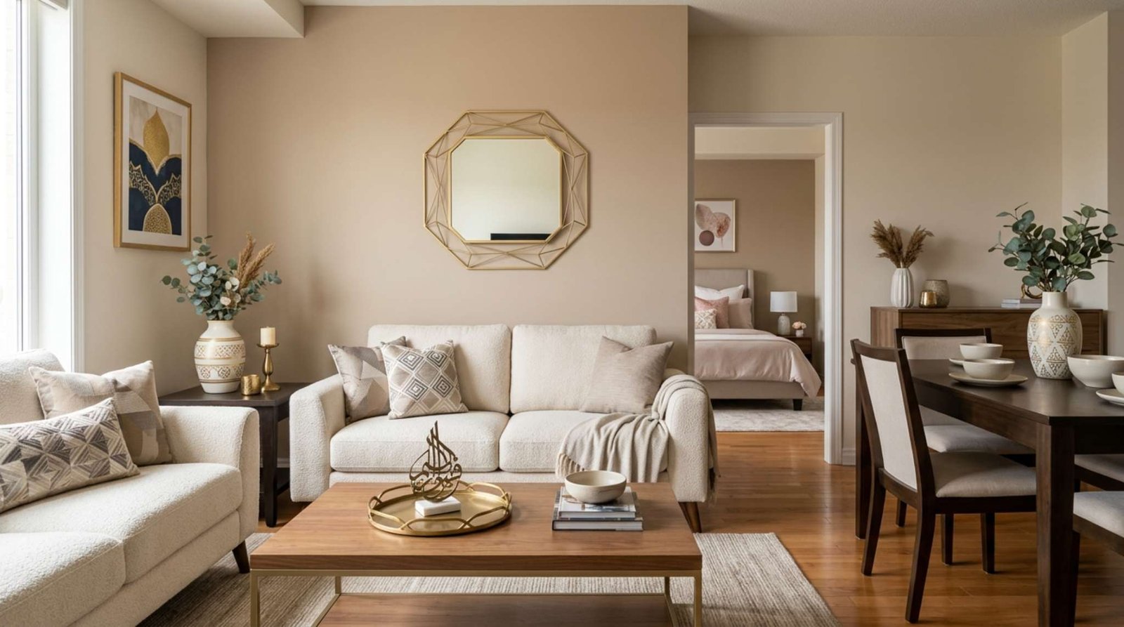 Stylish home decoration items in a modern Pakistani home