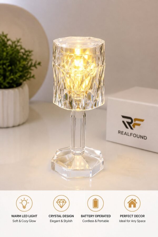 RealFound mini LED lantern lamp with warm light