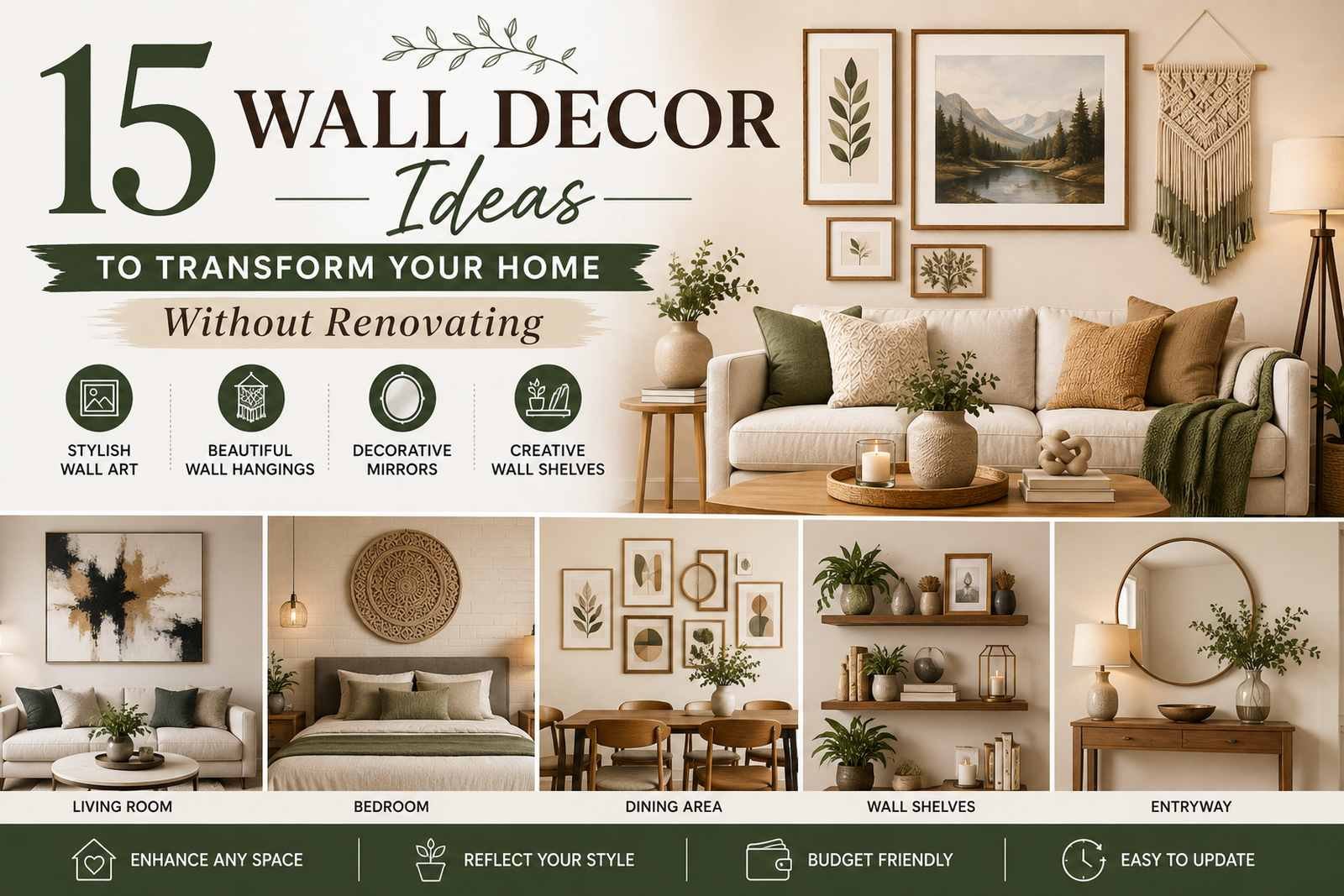 15 wall decor ideas for transforming a modern home