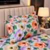REALFOUND 3D Floral Printed Pillow Covers Close Up View Dubai