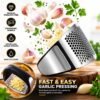 RealFound Stainless Steel Garlic Press & Crusher